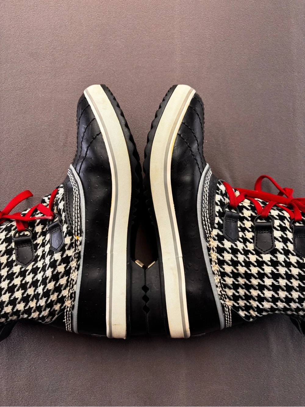 Sorel Tivoli Houndstooth Waterproof Fleece Winter Snow Duck Boots